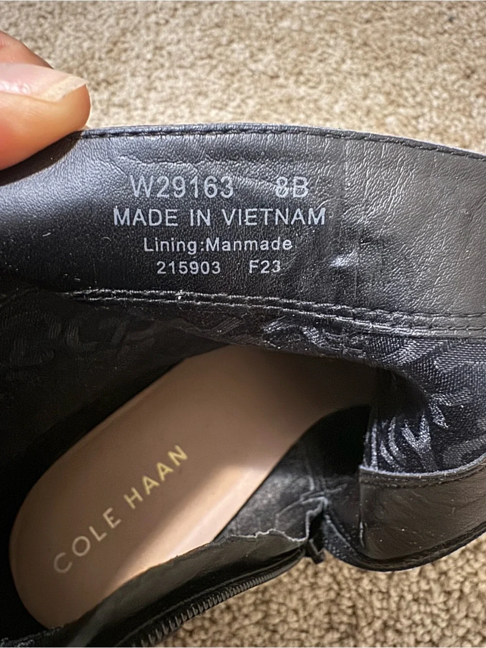 Cole Haan Black Leather Ankle Boots